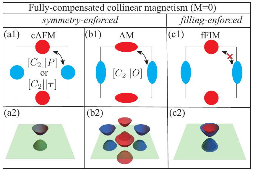 المغناطيسية الفيريمغناطيسية المعوضة بالكامل ثنائية الأبعاد Two-Dimensional Fully Compensated Ferrimagnetism